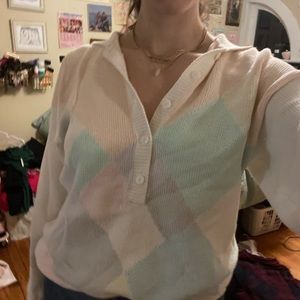 Vintage Pastel Buttoned Sweater